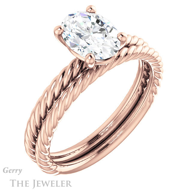 Oval Shaped Forever One Moissanite Engagement Ring #GTJ1182-oval-fo-r 6 Oval Shaped Forever One Moissanite Engagement Ring #GTJ1182-oval-fo-r
