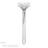 Oval Shaped Forever One Moissanite Engagement Ring #GTJ1182-oval-fo-w