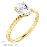 Oval Shaped Forever One Moissanite Engagement Ring #GTJ1182-oval-fo-y 4 Oval Shaped Forever One Moissanite Engagement Ring #GTJ1182-oval-fo-y