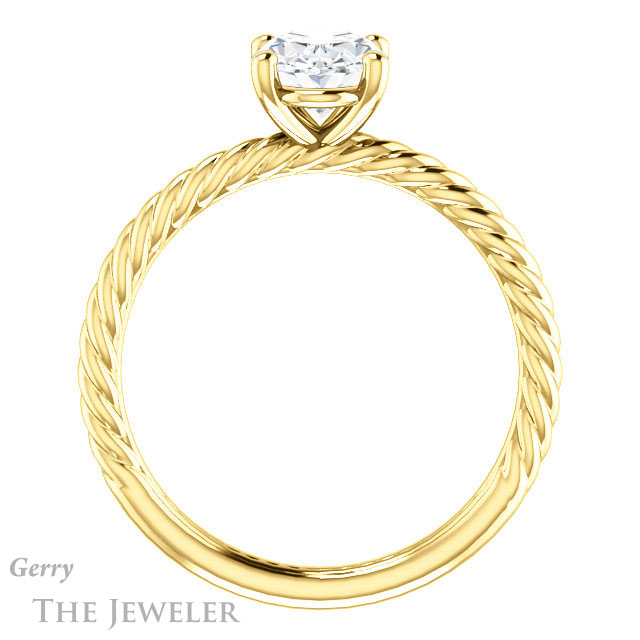 Oval Shaped Forever One Moissanite Engagement Ring #GTJ1182-oval-fo-y 2 Oval Shaped Forever One Moissanite Engagement Ring #GTJ1182-oval-fo-y