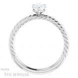 Pear Shaped Forever One Moissanite Engagement Ring #GTJ1182-pear-fb-w 2 Pear Shaped Forever Brilliant Moissanite Engagement Ring #GTJ1182-pear-fb-w
