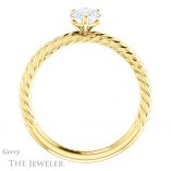 Pear Shaped Forever One Moissanite Engagement Ring #GTJ1182-pear-fb-y 2 Pear Shaped Forever Brilliant Moissanite Engagement Ring #GTJ1182-pear-fb-y
