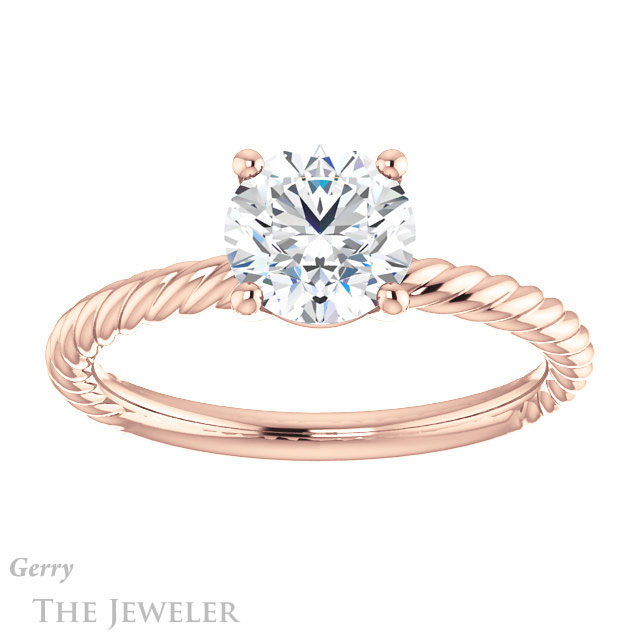 Round Cut Forever One Moissanite Engagement Ring #GTJ1182-round-fo-r 1 Round Cut Forever One Moissanite Engagement Ring #GTJ1182-round-fo-r