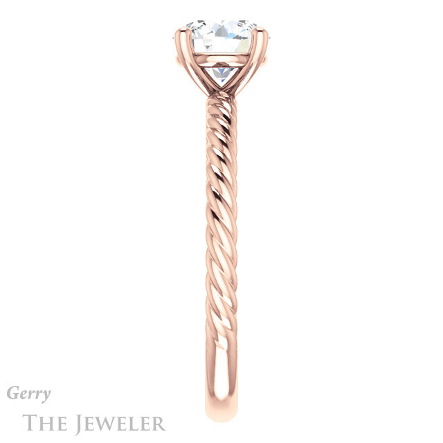 Round Cut Forever One Moissanite Engagement Ring #GTJ1182-round-fo-r 3 Round Cut Forever One Moissanite Engagement Ring #GTJ1182-round-fo-r