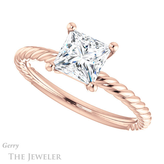 Princess Cut Forever One Moissanite Engagement Ring #GTJ1182-square-fo-r 5 Princess Cut Forever One Moissanite Engagement Ring #GTJ1182-square-fo-r