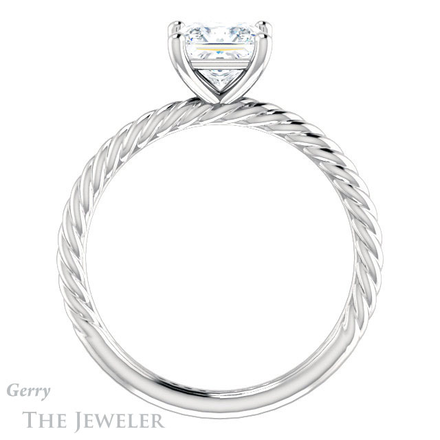 Princess Cut Forever One Moissanite Engagement Ring #GTJ1182-square-fo-w