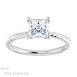 Princess Cut Forever One Moissanite Engagement Ring #GTJ1182-square-fo-w
