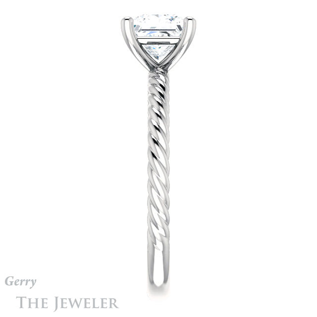 Princess Cut Forever One Moissanite Engagement Ring #GTJ1182-square-fo-w