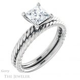Princess Cut Forever One Moissanite Engagement Ring #GTJ1182-square-fo-w
