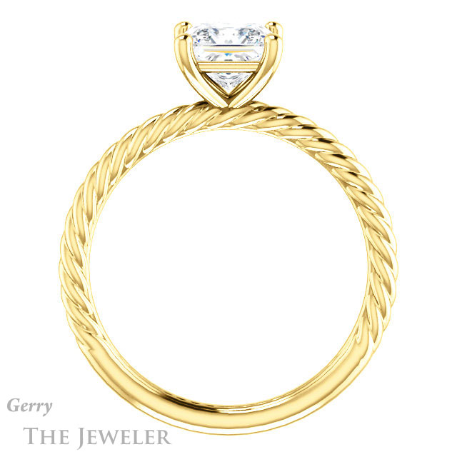 Princess Cut Forever One Moissanite Engagement Ring #GTJ1182-square-fo-y