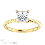 Princess Cut Forever One Moissanite Engagement Ring #GTJ1182-square-fo-y