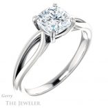 Cushion Cut Forever One Moissanite Engagement Ring #GTJ1183-cushion-fo-w 4 Cushion Cut Forever One Moissanite Engagement Ring #GTJ1183-cushion-fo-w