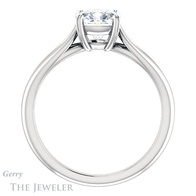 Cushion Cut Forever One Moissanite Engagement Ring #GTJ1183-cushion-fo-w 2 Cushion Cut Forever One Moissanite Engagement Ring #GTJ1183-cushion-fo-w