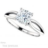 Cushion Cut Forever One Moissanite Engagement Ring #GTJ1183-cushion-fo-w 5 Cushion Cut Forever One Moissanite Engagement Ring #GTJ1183-cushion-fo-w