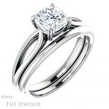 Cushion Cut Forever One Moissanite Engagement Ring #GTJ1183-cushion-fo-w 6 Cushion Cut Forever One Moissanite Engagement Ring #GTJ1183-cushion-fo-w