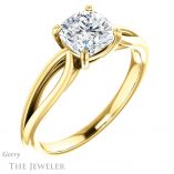 Cushion Cut Forever One Moissanite Engagement Ring #GTJ1183-cushion-fo-y
