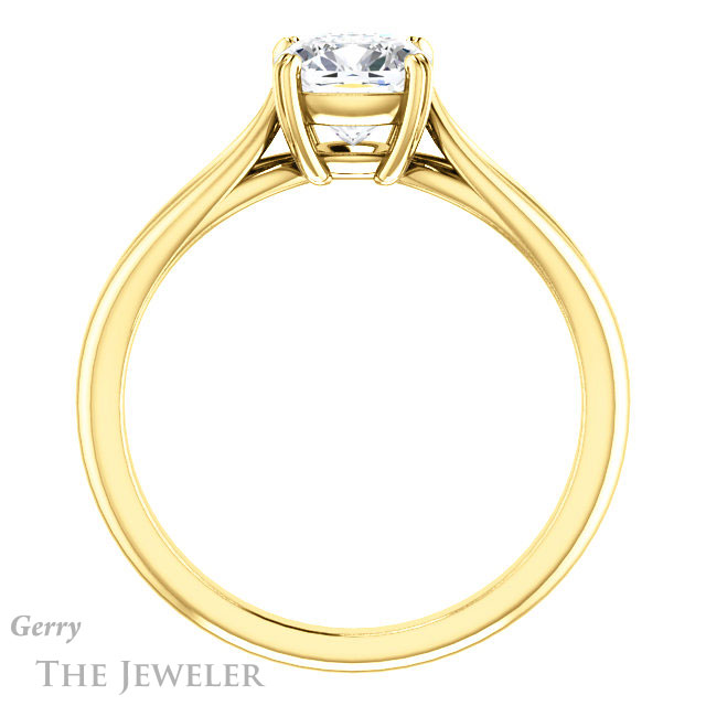 Cushion Cut Forever One Moissanite Engagement Ring #GTJ1183-cushion-fo-y