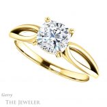 Cushion Cut Forever One Moissanite Engagement Ring #GTJ1183-cushion-fo-y