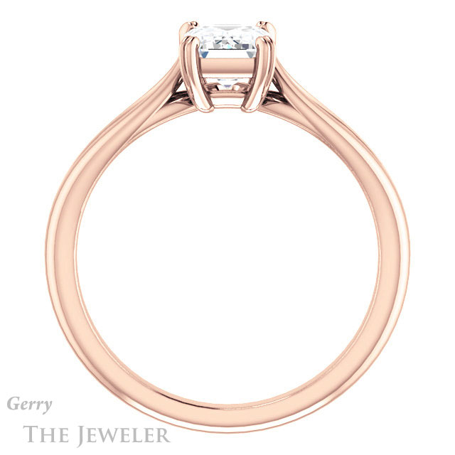 Emerald Cut Forever Brilliant Moissanite Engagement Ring #GTJ1183-emerald-fb-r