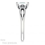 Emerald Cut Forever One Moissanite Engagement Ring #GTJ1183-emerald-fb-w 3 Emerald Cut Forever Brilliant Moissanite Engagement Ring #GTJ1183-emerald-fb-w