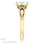 Emerald Cut Forever One Moissanite Engagement Ring #GTJ1183-emerald-fb-y 3 Emerald Cut Forever Brilliant Moissanite Engagement Ring #GTJ1183-emerald-fb-y