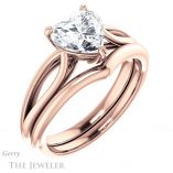Heart Shaped Forever One Moissanite Engagement Ring #GTJ1183-heart-fb-r 6 Heart Shaped Forever Brilliant Moissanite Engagement Ring #GTJ1183-heart-fb-r