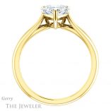 Heart Shaped Forever Brilliant Moissanite Engagement Ring #GTJ1183-heart-fb-y