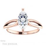 Marquise Cut Forever One Moissanite Engagement Ring #GTJ1183-marquise-fb-r 1 Marquise Cut Forever Brilliant Moissanite Engagement Ring #GTJ1183-marquise-fb-r