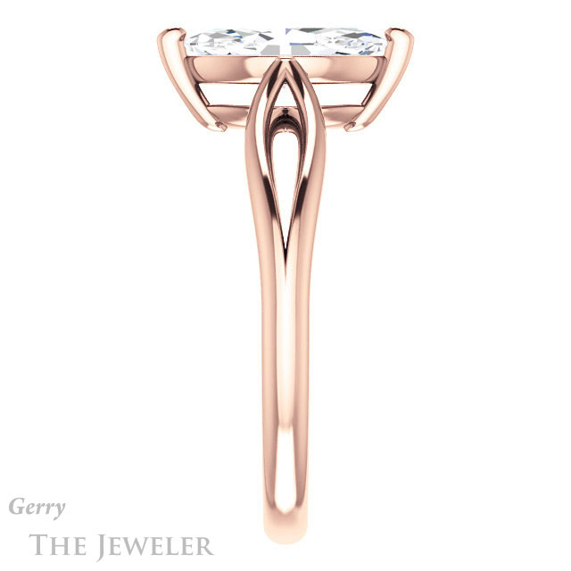 Marquise Cut Forever One Moissanite Engagement Ring #GTJ1183-marquise-fb-r 3 Marquise Cut Forever Brilliant Moissanite Engagement Ring #GTJ1183-marquise-fb-r