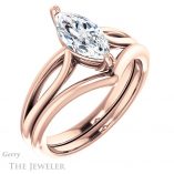 Marquise Cut Forever One Moissanite Engagement Ring #GTJ1183-marquise-fb-r 6 Marquise Cut Forever Brilliant Moissanite Engagement Ring #GTJ1183-marquise-fb-r