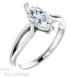 Marquise Cut Forever One Moissanite Engagement Ring #GTJ1183-marquise-fb-w 4 Marquise Cut Forever Brilliant Moissanite Engagement Ring #GTJ1183-marquise-fb-w