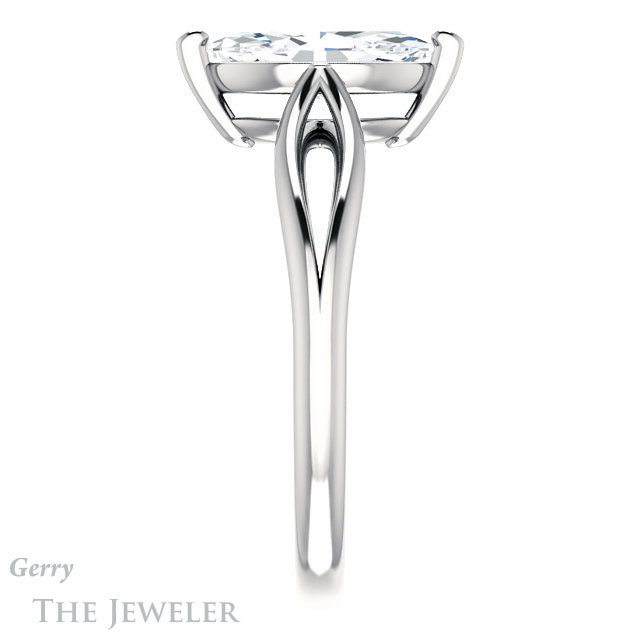 Marquise Cut Forever One Moissanite Engagement Ring #GTJ1183-marquise-fb-w 3 Marquise Cut Forever Brilliant Moissanite Engagement Ring #GTJ1183-marquise-fb-w