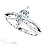 Marquise Cut Forever One Moissanite Engagement Ring #GTJ1183-marquise-fb-w 5 Marquise Cut Forever Brilliant Moissanite Engagement Ring #GTJ1183-marquise-fb-w