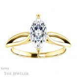 Marquise Cut Forever One Moissanite Engagement Ring #GTJ1183-marquise-fb-y 1 Marquise Cut Forever Brilliant Moissanite Engagement Ring #GTJ1183-marquise-fb-y