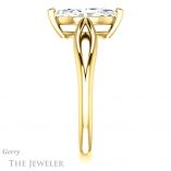 Marquise Cut Forever One Moissanite Engagement Ring #GTJ1183-marquise-fb-y 3 Marquise Cut Forever Brilliant Moissanite Engagement Ring #GTJ1183-marquise-fb-y