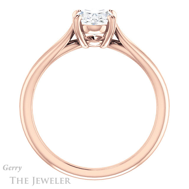 Oval Shaped Forever One Moissanite Engagement Ring #GTJ1183-oval-fo-r 2 Oval Shaped Forever One Moissanite Engagement Ring #GTJ1183-oval-fo-r