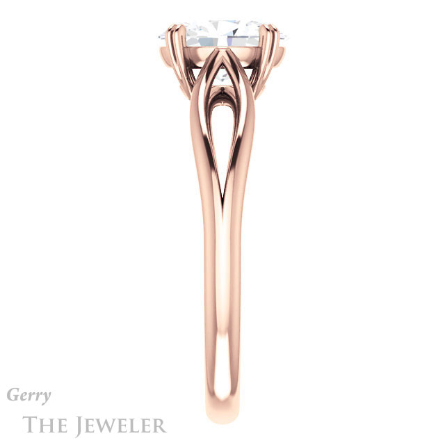 Oval Shaped Forever One Moissanite Engagement Ring #GTJ1183-oval-fo-r 3 Oval Shaped Forever One Moissanite Engagement Ring #GTJ1183-oval-fo-r