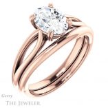 Oval Shaped Forever One Moissanite Engagement Ring #GTJ1183-oval-fo-r 6 Oval Shaped Forever One Moissanite Engagement Ring #GTJ1183-oval-fo-r