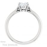 Oval Shaped Forever One Moissanite Engagement Ring #GTJ1183-oval-fo-w