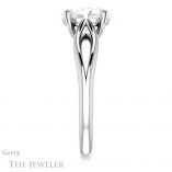 Oval Shaped Forever One Moissanite Engagement Ring #GTJ1183-oval-fo-w