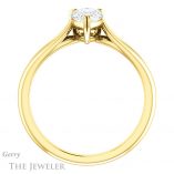 Pear Shaped Forever Brilliant Moissanite Engagement Ring #GTJ1183-pear-fb-y