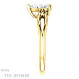 Pear Shaped Forever Brilliant Moissanite Engagement Ring #GTJ1183-pear-fb-y