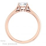 Round Cut Forever One Moissanite Engagement Ring #GTJ1183-round-fo-r