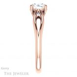 Round Cut Forever One Moissanite Engagement Ring #GTJ1183-round-fo-r