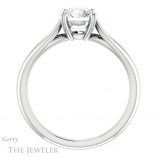 Round Cut Forever One Moissanite Engagement Ring #GTJ1183-round-fo-w