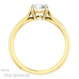 Round Cut Forever One Moissanite Engagement Ring #GTJ1183-round-fo-y 2 Round Cut Forever One Moissanite Engagement Ring #GTJ1183-round-fo-y