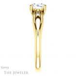 Round Cut Forever One Moissanite Engagement Ring #GTJ1183-round-fo-y 3 Round Cut Forever One Moissanite Engagement Ring #GTJ1183-round-fo-y
