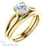 Round Cut Forever One Moissanite Engagement Ring #GTJ1183-round-fo-y 6 Round Cut Forever One Moissanite Engagement Ring #GTJ1183-round-fo-y