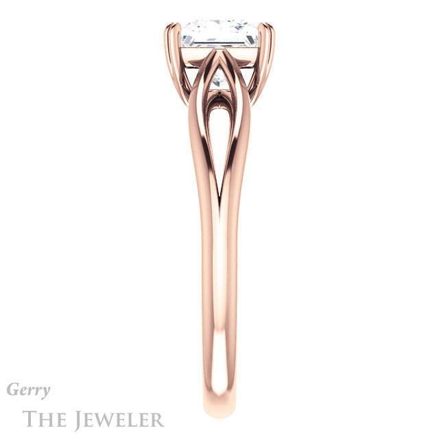 Princess Cut Forever One Moissanite Engagement Ring #GTJ1183-square-fo-r