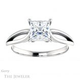 Princess Cut Forever One Moissanite Engagement Ring #GTJ1183-square-fo-w